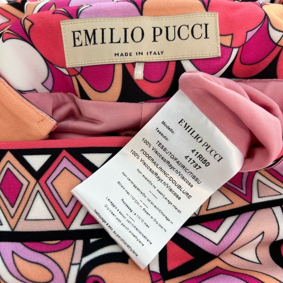 EMILIO PUCCI PINK MULTI DRESS MODEL 41R150 SIZE IT 44 / US 10 NWOTS! - Picture 15 of 17